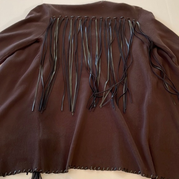 S  ARIAT S Ladies Western LongSleeve Cardigan with Long Fringe V-Front opening - Picture 15 of 17